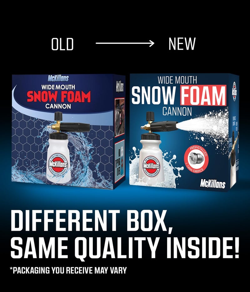 McKillans Foam Cannon for Pressure Washer (Wide Mouth) - Car Wash Snow Foam Cannon Lance Pressure Washer Soap Dispenser for Car Washing with Adjustable Thick Foam + 1/4 Quick Connector - Image 4